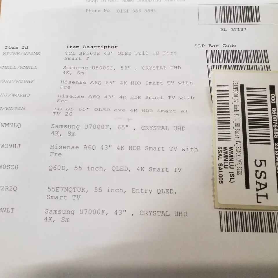 PALLET CONTAINING 11 ASSORTED DAMAGED TVS