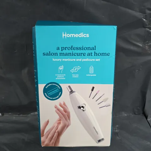 BOXED HOMEDICS LUXURY MANICURE/PEDICURE SET 