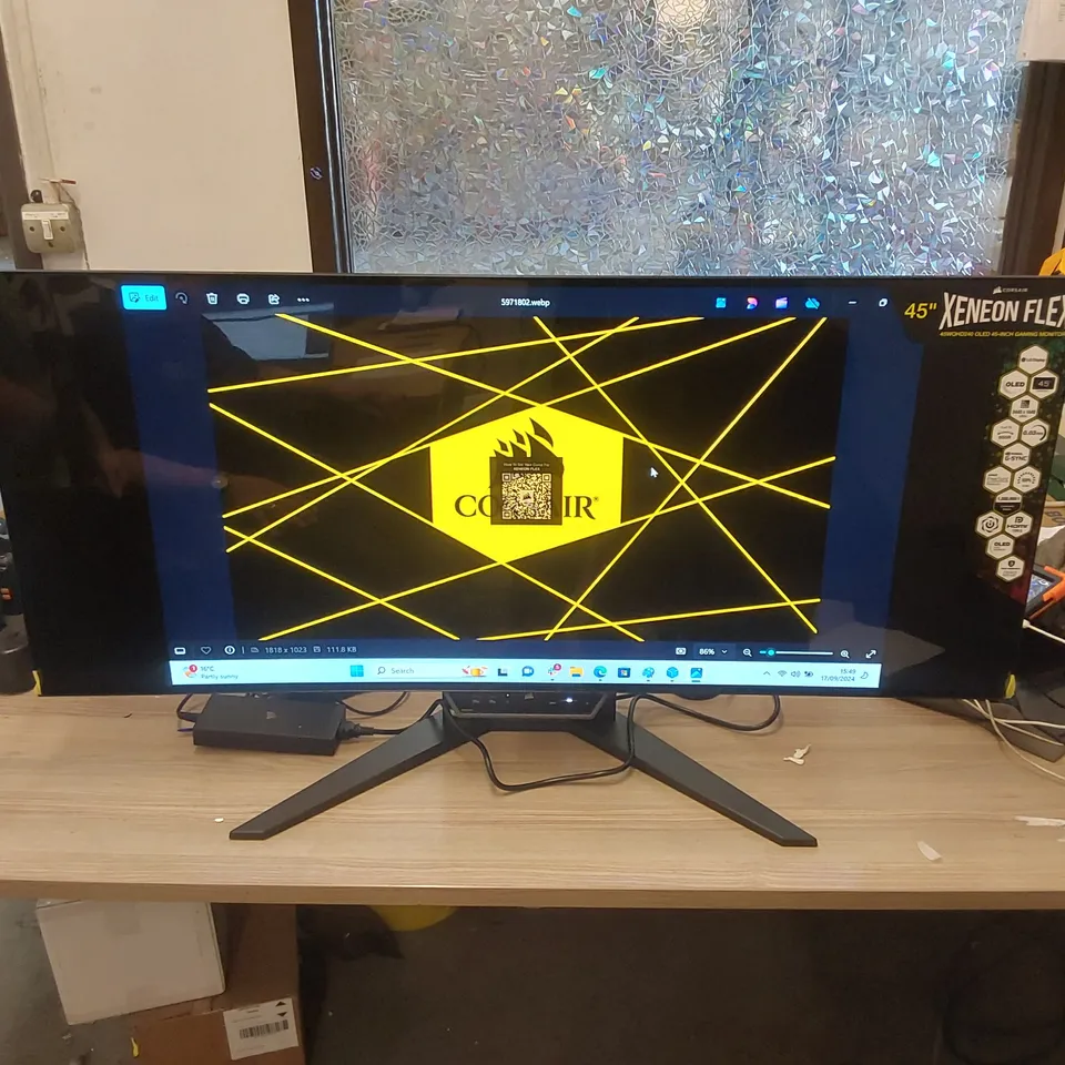 BOXED CORSAIR XENEON FLEX 45WQHD240 45-INCH WIDESCREEN OLED BLACK BENDABLE MONITOR RRP £2099