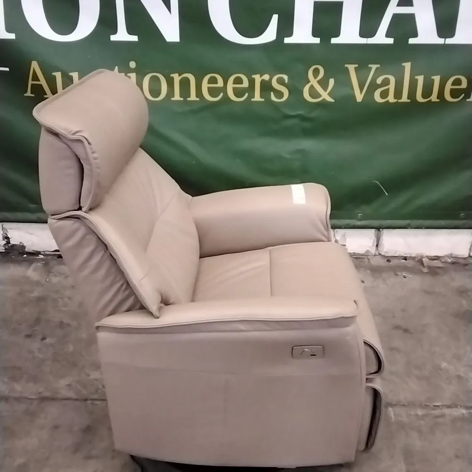 QUALITY BRITISH DESIGNED & MANUFACTURED G PLAN MALMO LARGE POWER RECLINER CHAIR CAMBRIDGE TAUPE LEATHER