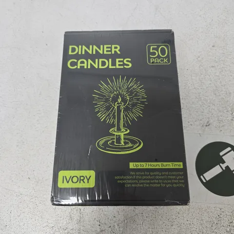 DINNER CANDLES – IVORY, PACK OF 50
