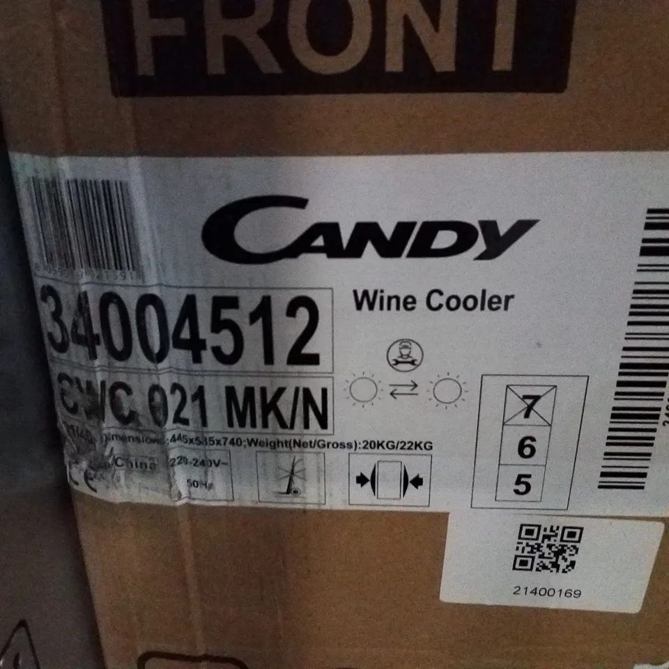 BOXED CANDY CWC021MKN FREESTANDING WINE COOLER - BLACK