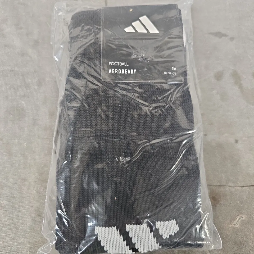 ADIDAS FOOTBALL AEROREADY SOCKS IN BLACK SIZE EU 34-36