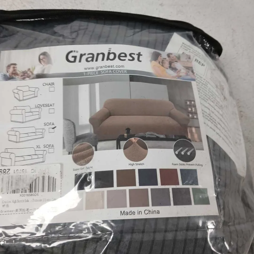 GRANBEST 1-PIECE SOFA COVER – GREY STRIPED (MADE IN CHINA)