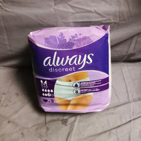 ALWAYS DISCREET INCONTINENCE PADS β SIZE M (EU 36β42), 9 PADS