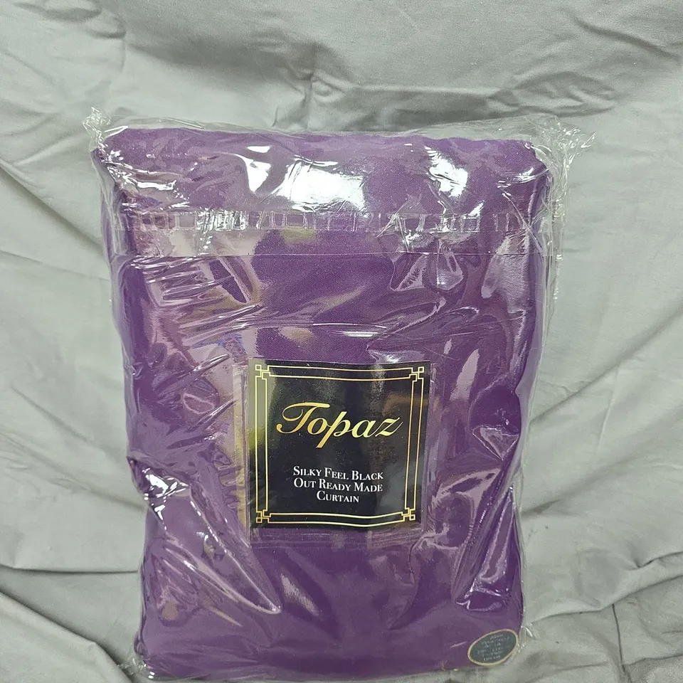 TOPAZ LUXE HOME COLLECTION SILKY FEEL BLACK OUT CURTAINS - 90 X 90"
