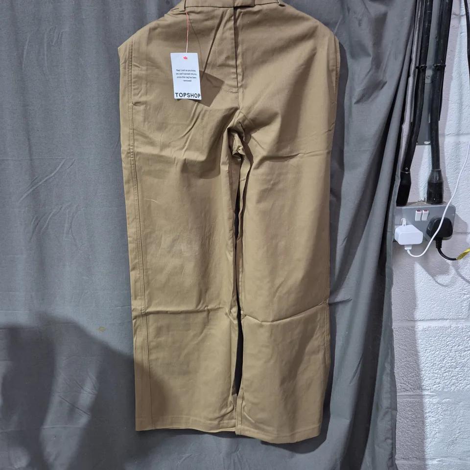 TOPSHOP WOMEN'S CAMEL TROUSERS – UK 8