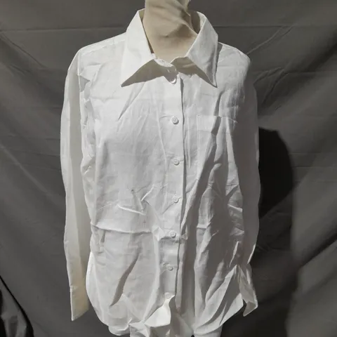 JIGSAW LINIEN SHIRT WHITE SIZE 8