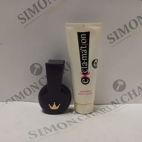 BOXED COTY EXCLAMATION QUEEN EAU DE PARFUM 30ML & PERFUMED BODY LOTION 115ML