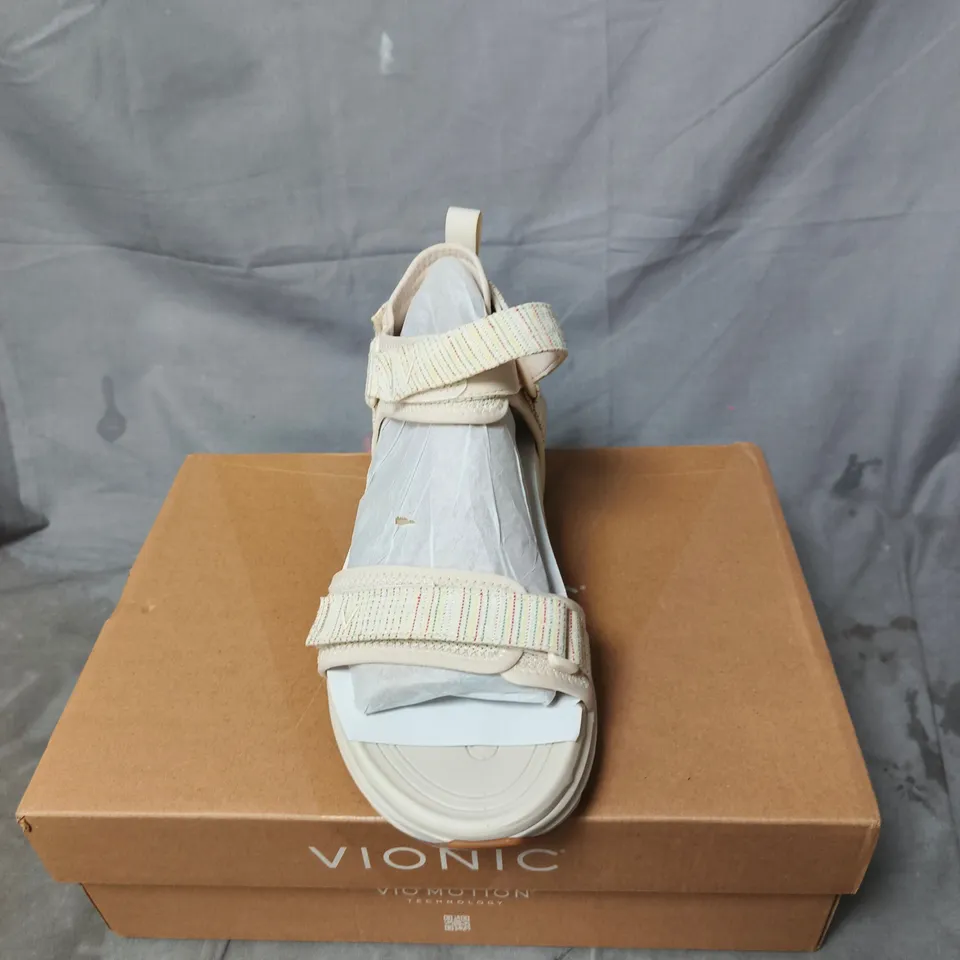 VIONIC SANDALS – BEIGE STRAPPY SANDALS UK SIZE 6
