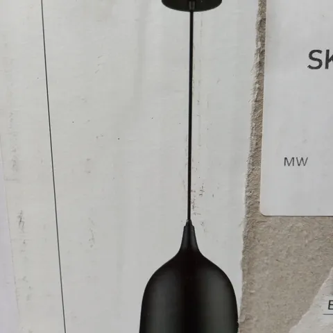 BOXED MILO LIGHTING SUNSET 1 LIGHT DOME PENDANT MATT BLACK