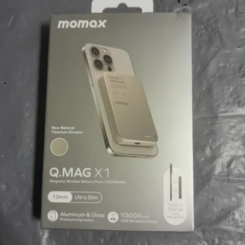 MOMAX Q.MAG X1 10000MAH MAGNETIC WIRELESS BATTERY PACK FOR IPHONE 12-15 MODELS