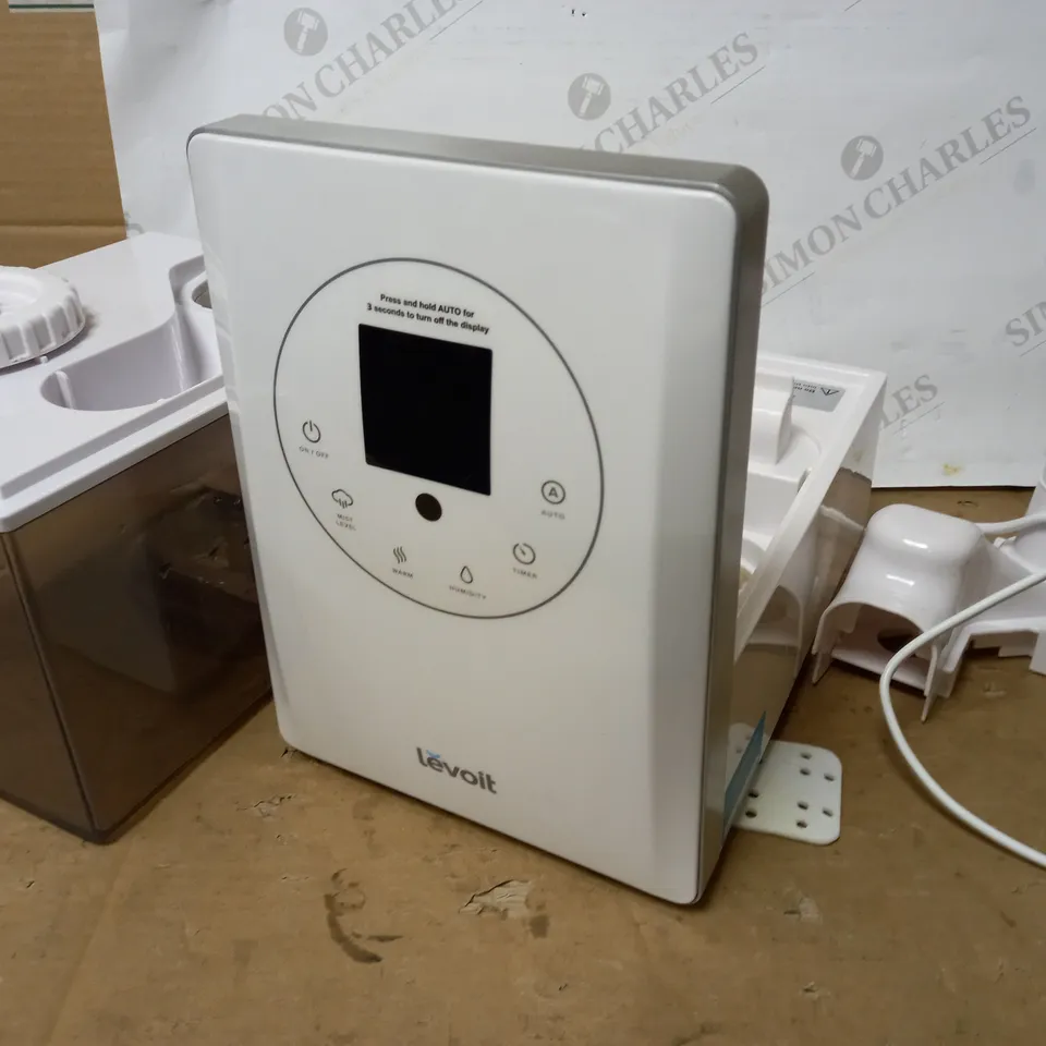 LEVOIT COOL & WARM HUMIDIFIER AUTO MODE, DUAL NOZZLES, TIMER, UP TO 60H WHITE