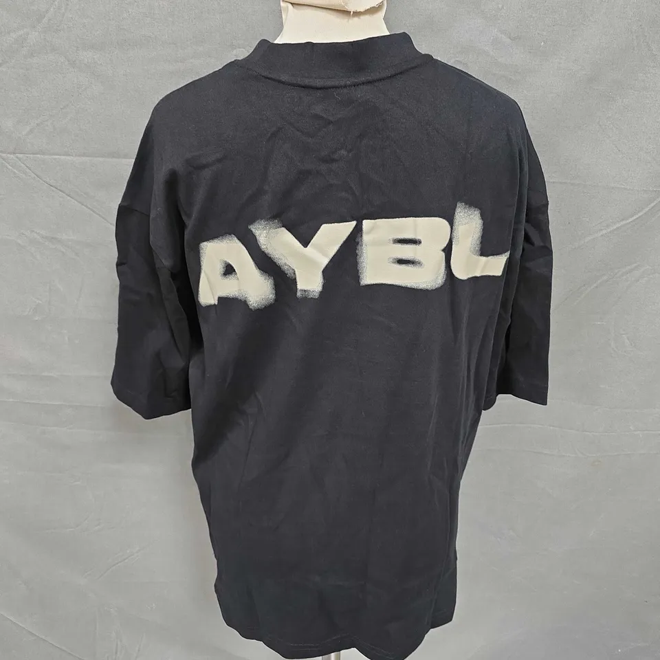 AYBL BLUR OVERSIZED TSHIRT IN BLACK SIZE S