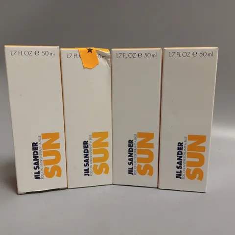 4 BOXED JIL SANDER SUN ROLL ON ANTIPERSPIRANT 50ML
