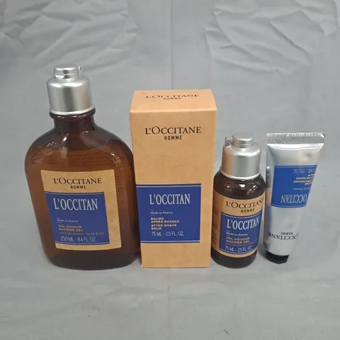 L'Occitane Homme Gift Set: Shower Gel 250ml, After-Shave Balm 75ml & Travel Tube