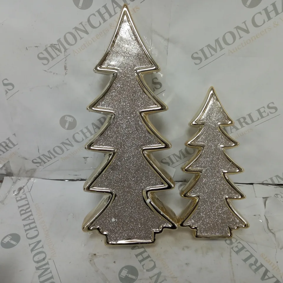 BOXED JULIEN MACDONALD SET OF 2 GLITTER TREES 