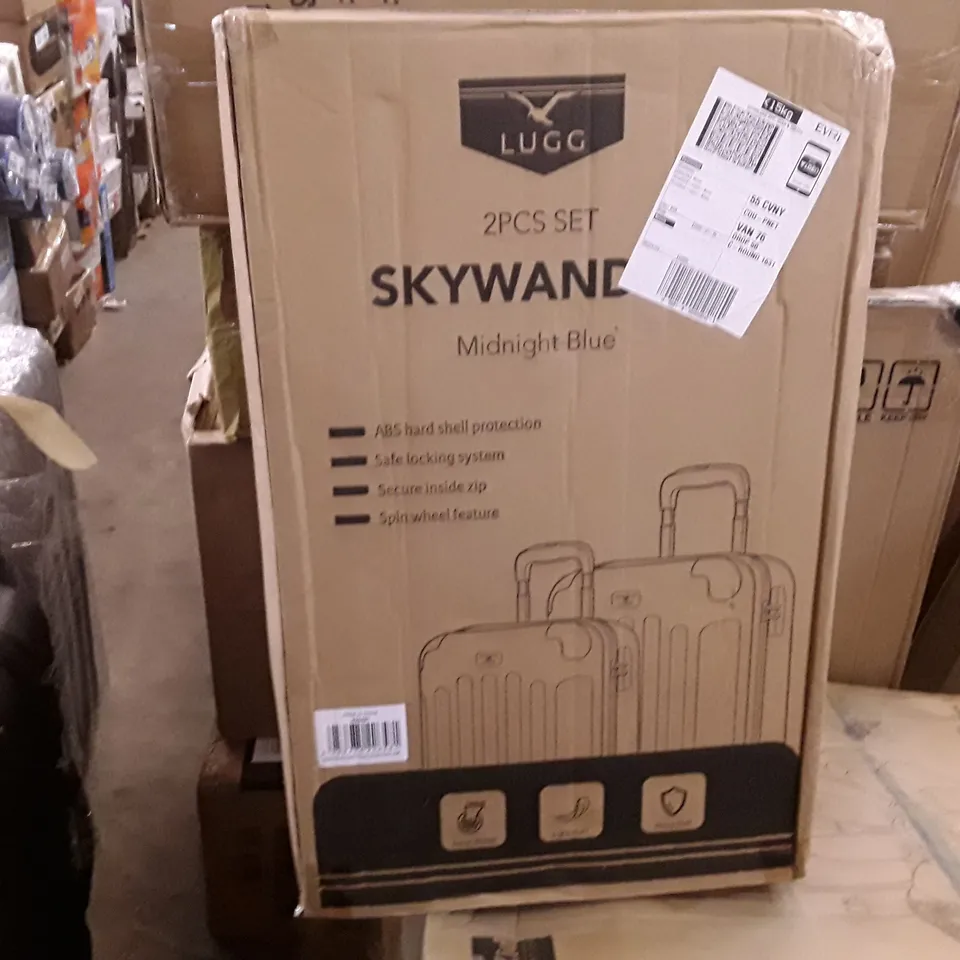 BOXED LUGG 2 PIECE SET SKYWANDER SUITCASES - MIDNIGHT BLUE