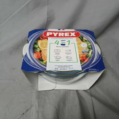 PYREX 4 IN 1 MULTI-USE GLASS BAKEWARE SET – 2.1L, 24X20 CM