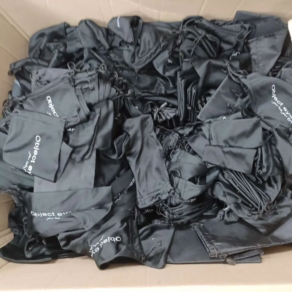 APPROXIMATELY 100 EYEWEAR POUCHES BLACK