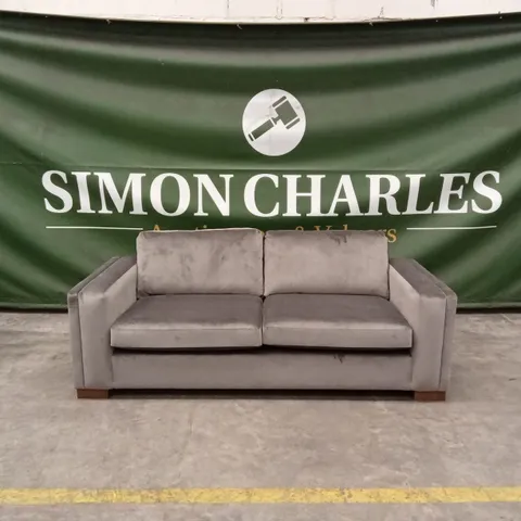 MADISON 3 SEATER SLATE VELVET SOFA