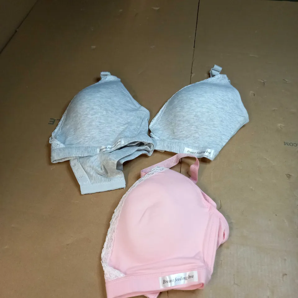 LOT OF 3 BREAST FEEDING BRAS SIZE UNSPECIFIED