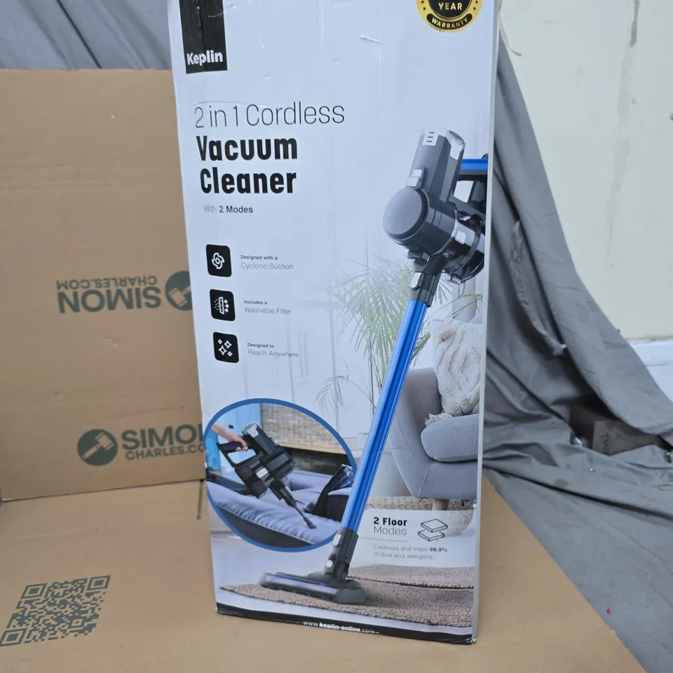 KEPLIN 2-IN-1 CORDLESS VACUUM CLEANER – BOXED