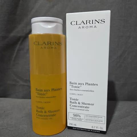 SET OF 3 CLARINS DEMONSTRATION TESTER TONIC BATH & SHOWER CONCENTRATE 200ML