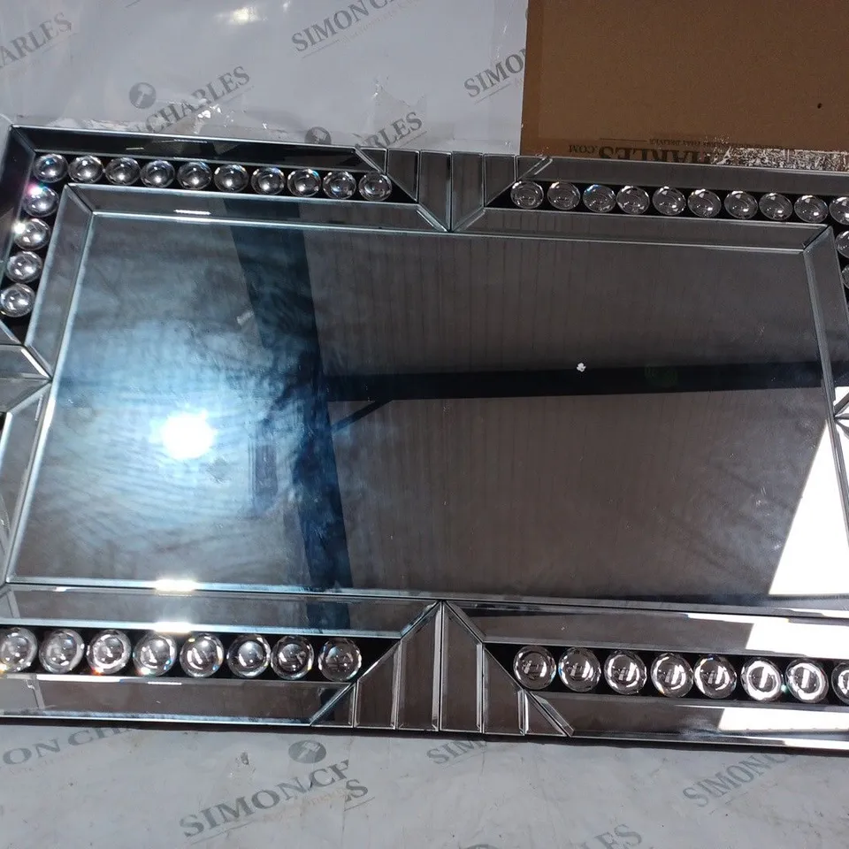 JM BY JULIEN MACDONALD DECO STYLE CRYSTAL MIRROR - COLLECTION ONLY