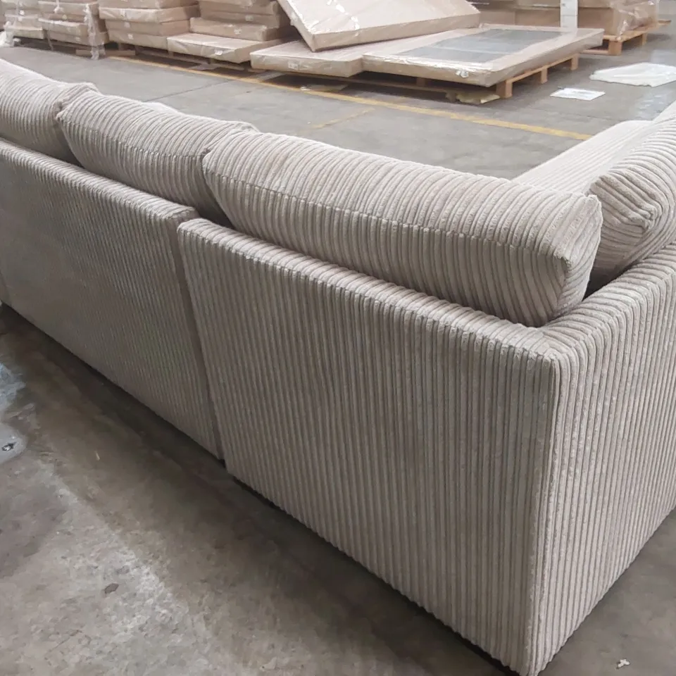 AMALFI STANDARD BACK FABRIC CORNER CHAISE SOFA - CREAM RRP £949