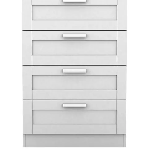 TARYN 4 DRAWER CHEST IN WHITE - COLLECTION ONLY