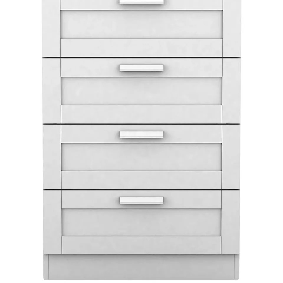 TARYN 4 DRAWER CHEST IN WHITE - COLLECTION ONLY