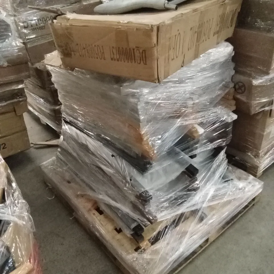 PALLET OF ASSORTED INCOMPLETE DESIGNER DINING CHAIR PARTS AND PIECES