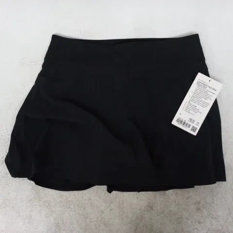LULULEMON LIGHTWEIGHT HIGH-RISE TENNIS SKIRT IN BLACK SIZE 6