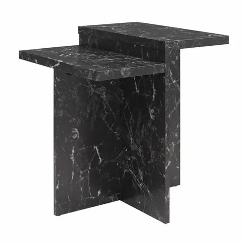 BOXED CED ACCENT TABLE FAUX MARBLE - ONYX (1 BOX)
