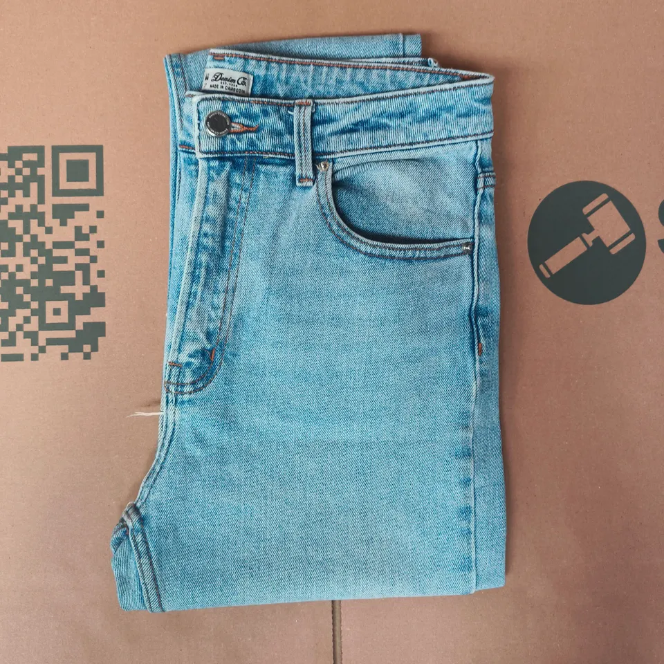 DENIM CO DISTRESSED RIM JEANS IN BLUE SIZE UK 12