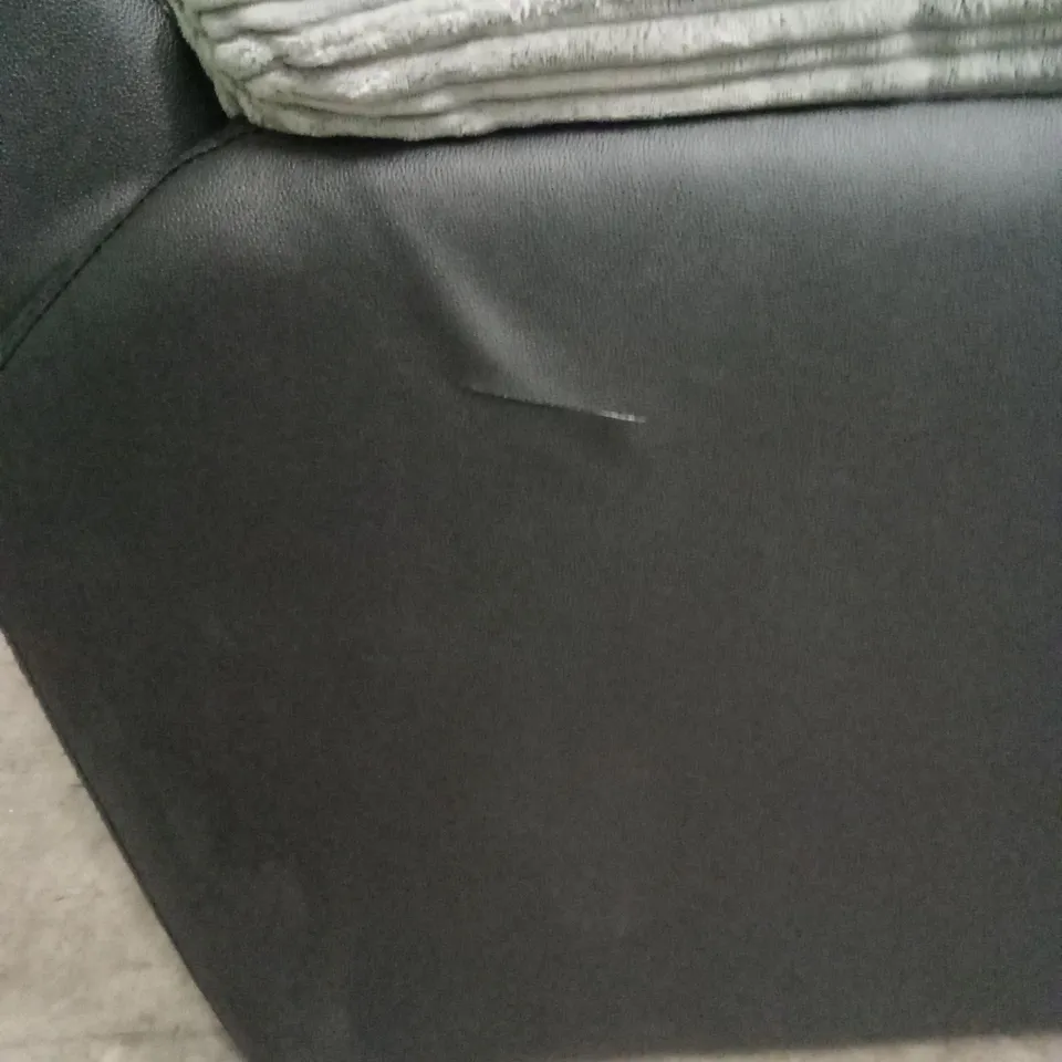 SIENNA FABRIC/FAUX LEATHER HIGH BACK SOFA BED RRP £809