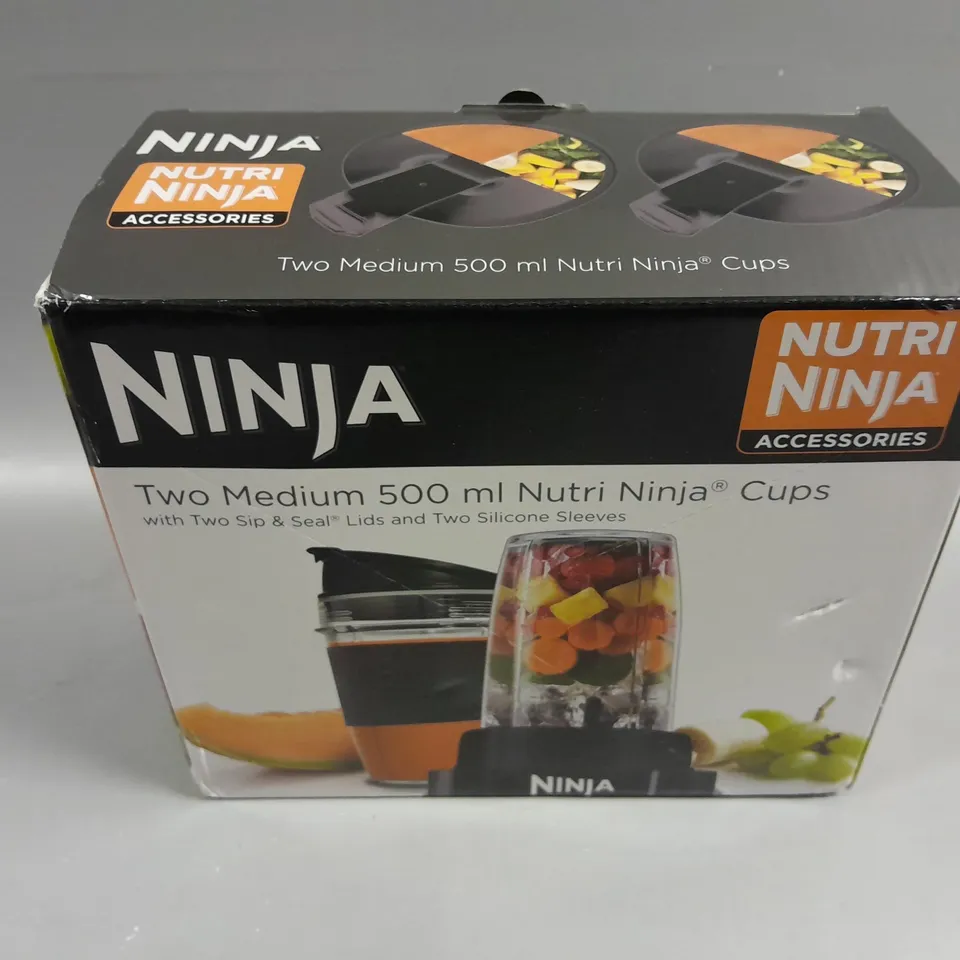 BOXED NINJA TWO MEDIUM 500ML NUTRI CUPS