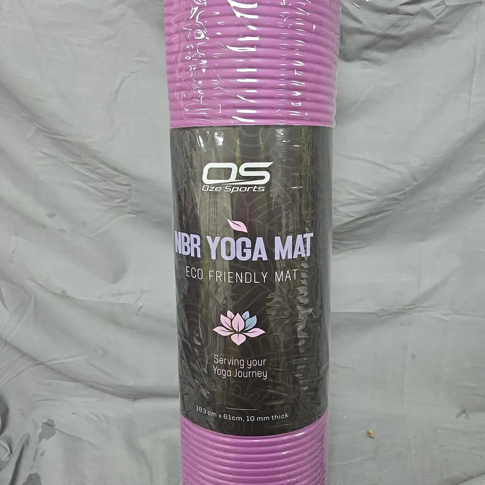 OS OZE SPORTS NBR YOGA MAT – PURPLE, 183 X 61 CM, 10 MM