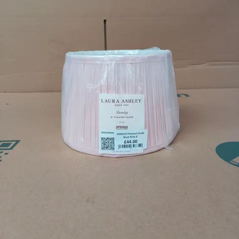 LAURA ASHLEY HEMSLEY 8" PLEATED SHADE PINK UNBOXED
