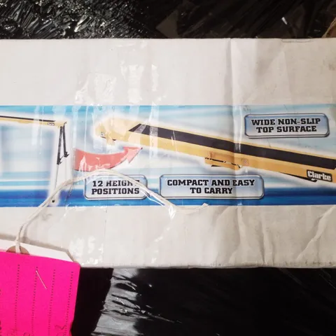 BOXED CLARKE CFSB1 ADJUSTABLE FOLDING SAW HORSE
