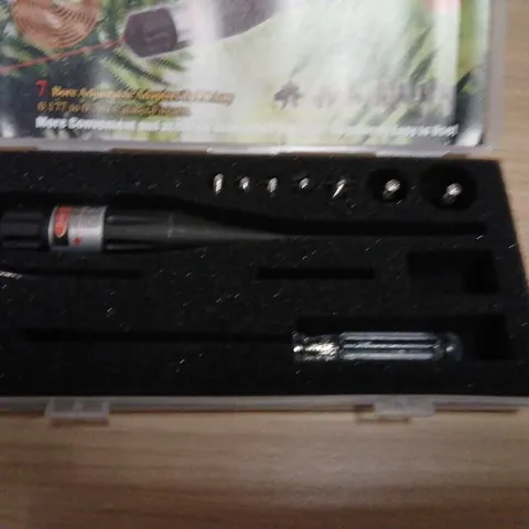 LASER BORE SIGHT COLLIMATOR KIT WITH 7 ADJUSTABLE ADAPTERS