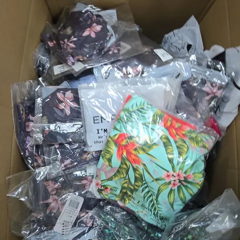 LARGE BOX OF APPROX 20 ASSORTED CLOTHING ITEMS IN VARIOUS STYLES, SIZES AND COLORS - COLLECTION ONLY
