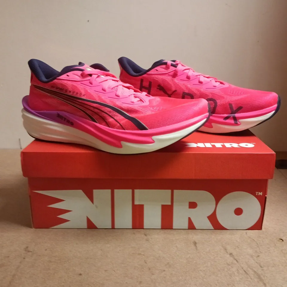 BOXED PAIR OF PUMA NITRO TRAINERS IN PINK SIZE UK 11