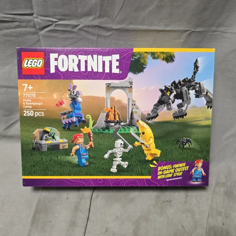 LEGO FORTNITE 77075 PEELY & SPARKPLUG'S CAMP – 250 PIECES – BOXED