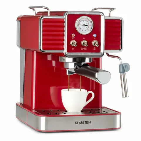 BOXED KLARSTEIN RETRO COFFEE MACHINE ESPRESSO MAKER 