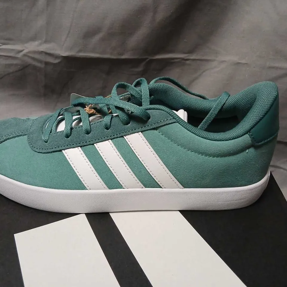 ADIDAS VL COURT 3.0 K SNEAKERS – TEAL/GREEN, UK 6.5 (EU 40)