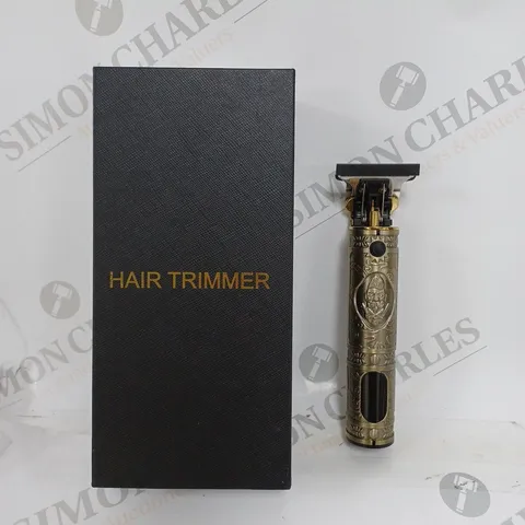 BOXED WIRELESS HAIR TRIMMER IN BRASS