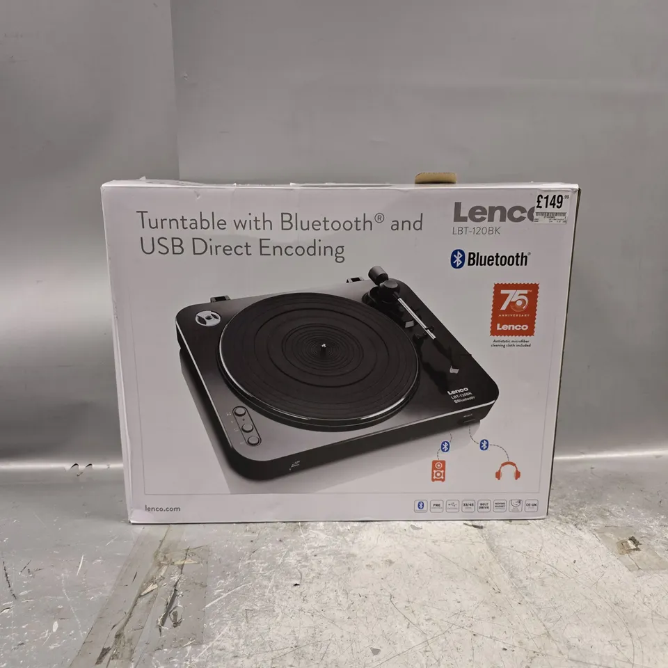 LENCO LBT-120 | 35 &45 RPM SEMI-AUTOMATIC BELT DRIVE USB TURNTABLE FOR VINYL