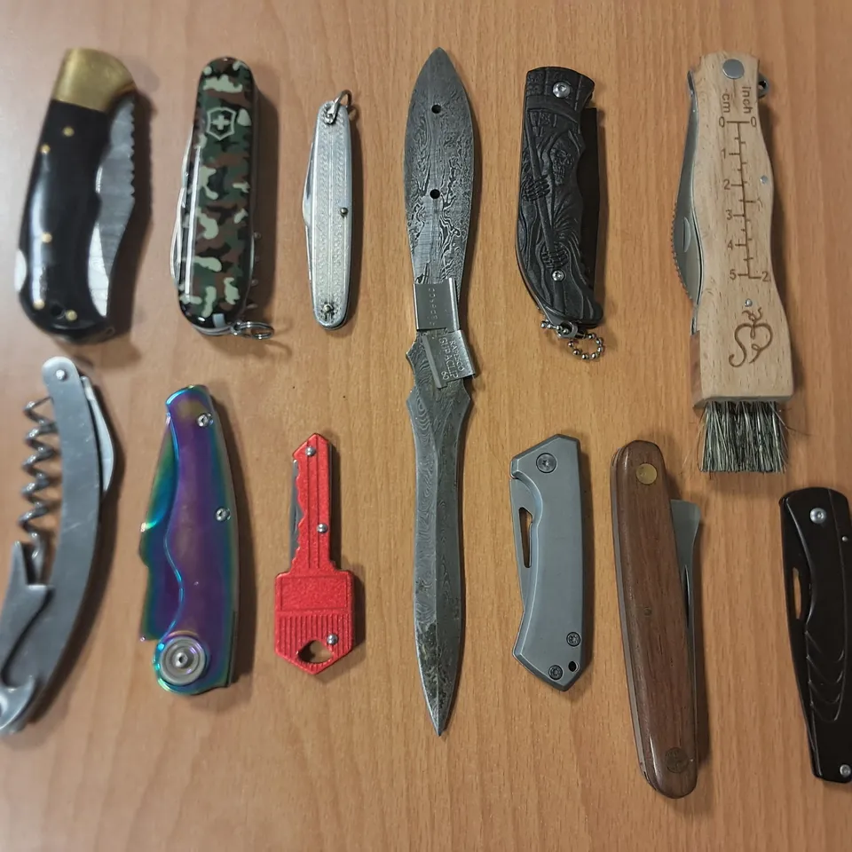 LOT OF 12 ASSORTED KNIFES AND MULTI TOOLS